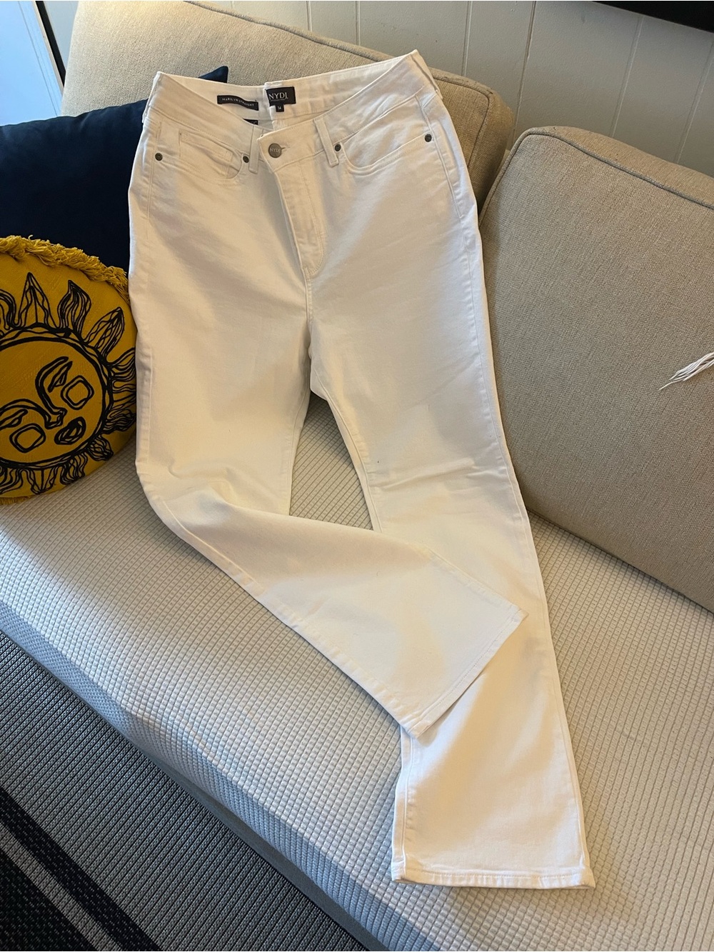 NYDJ White Straight Leg Jeans for Women